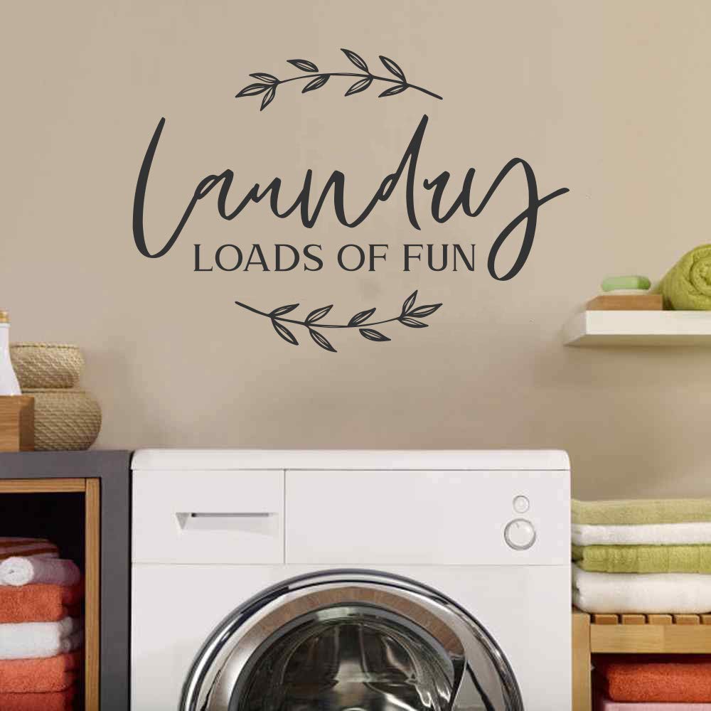 Laundry Loads of Fun Vinyl Wall Words Decal Sticker Graphic