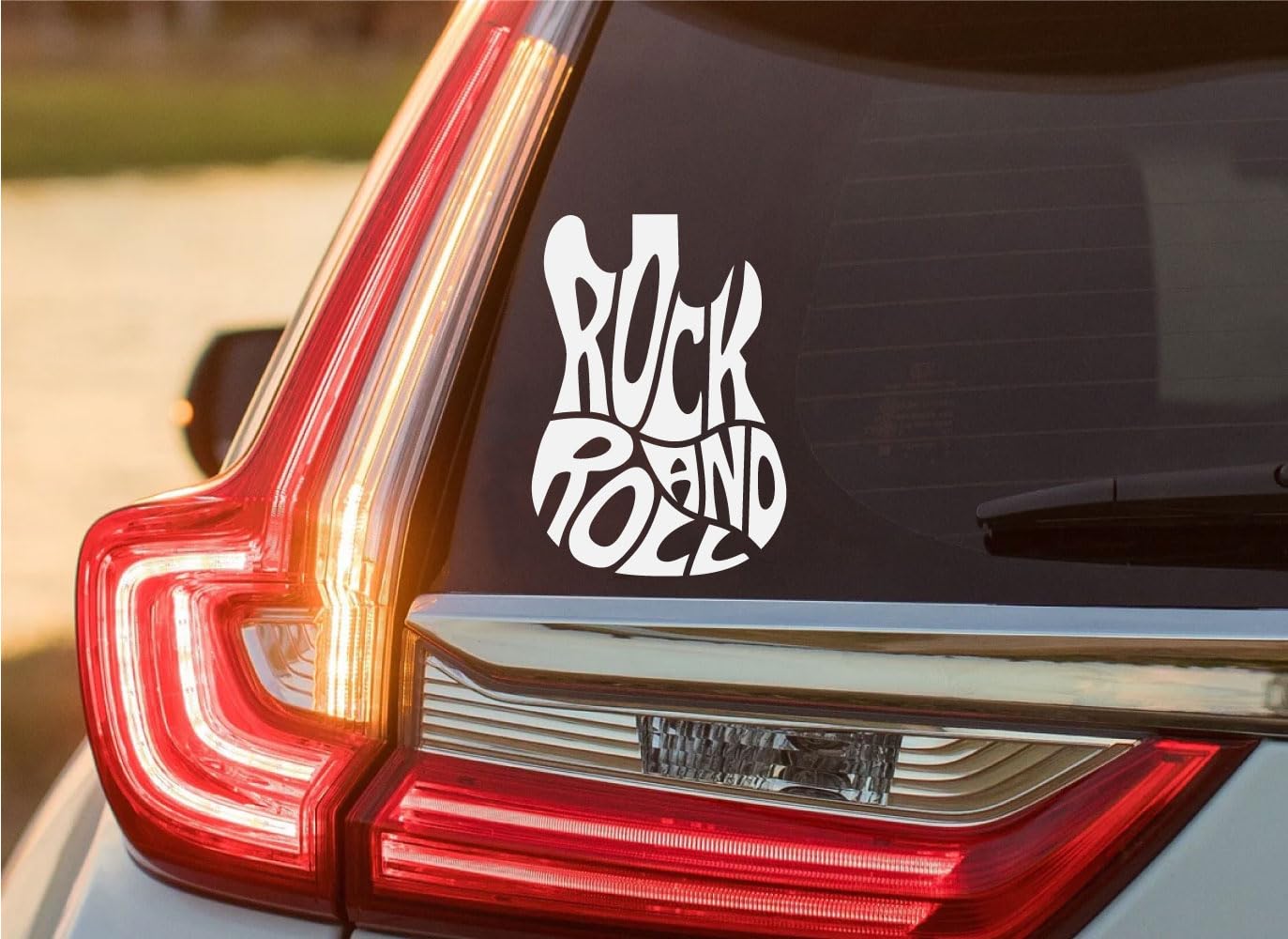 Rock and Roll Guitar Silhouette Vinyl Wall Decal