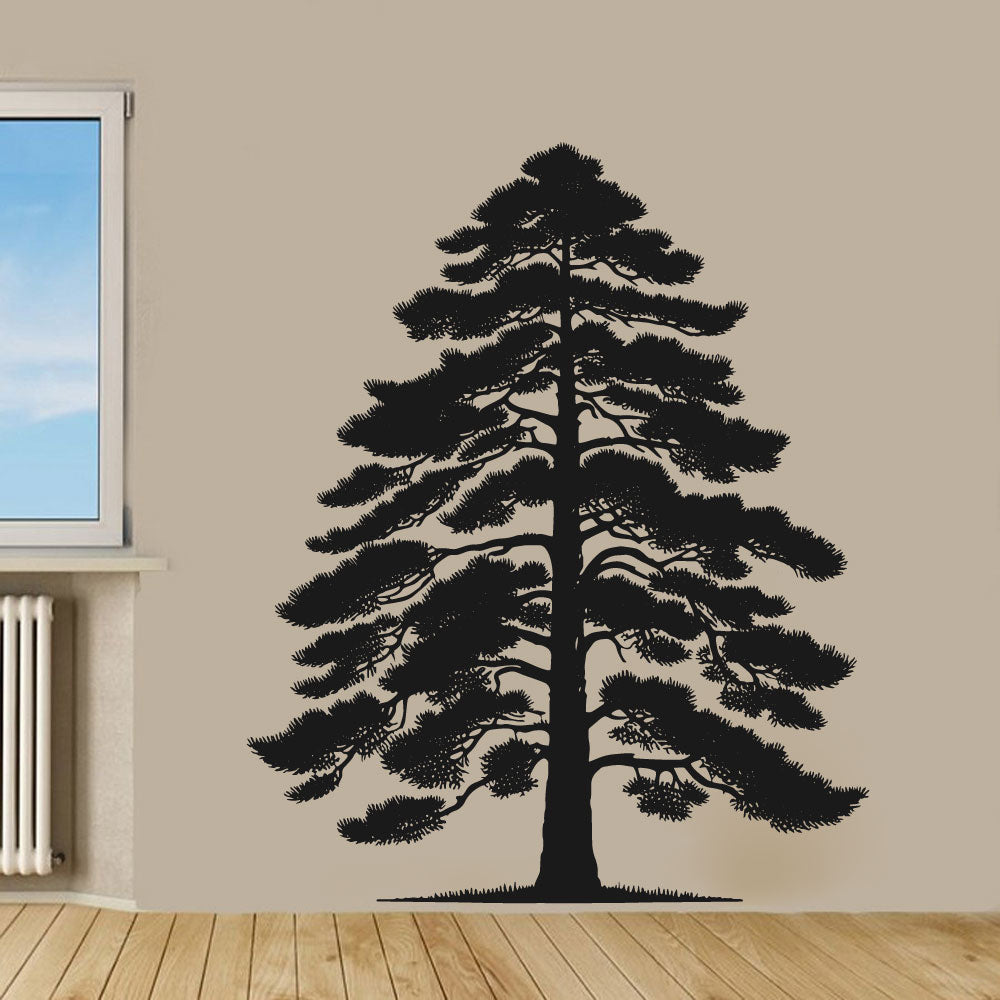 Fir Pine Tree Silhouette Vinyl Wall Decal