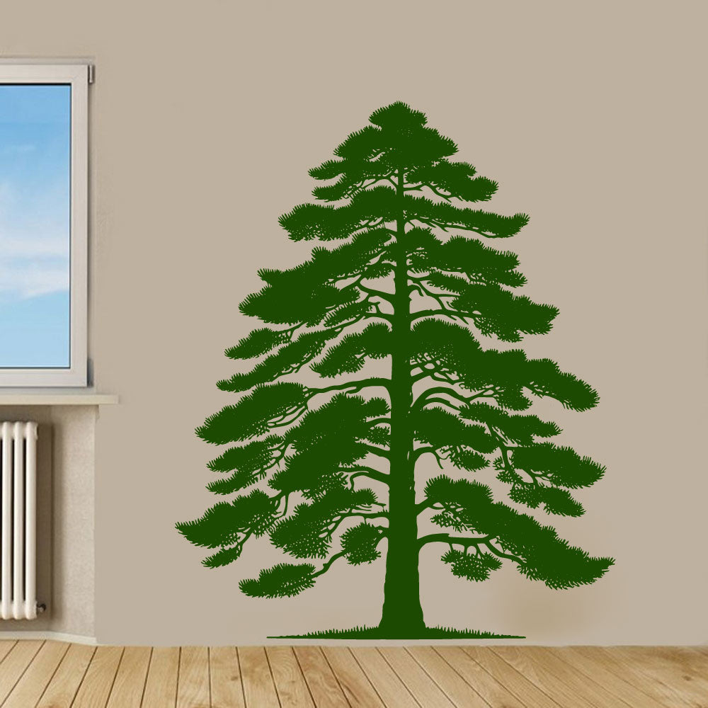 Fir Pine Tree Silhouette Vinyl Wall Decal