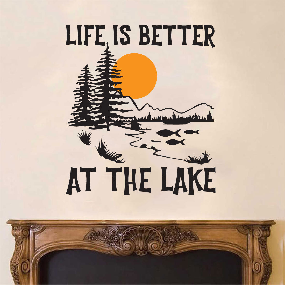 Life is Better at the Lake Vinyl Wall Decal