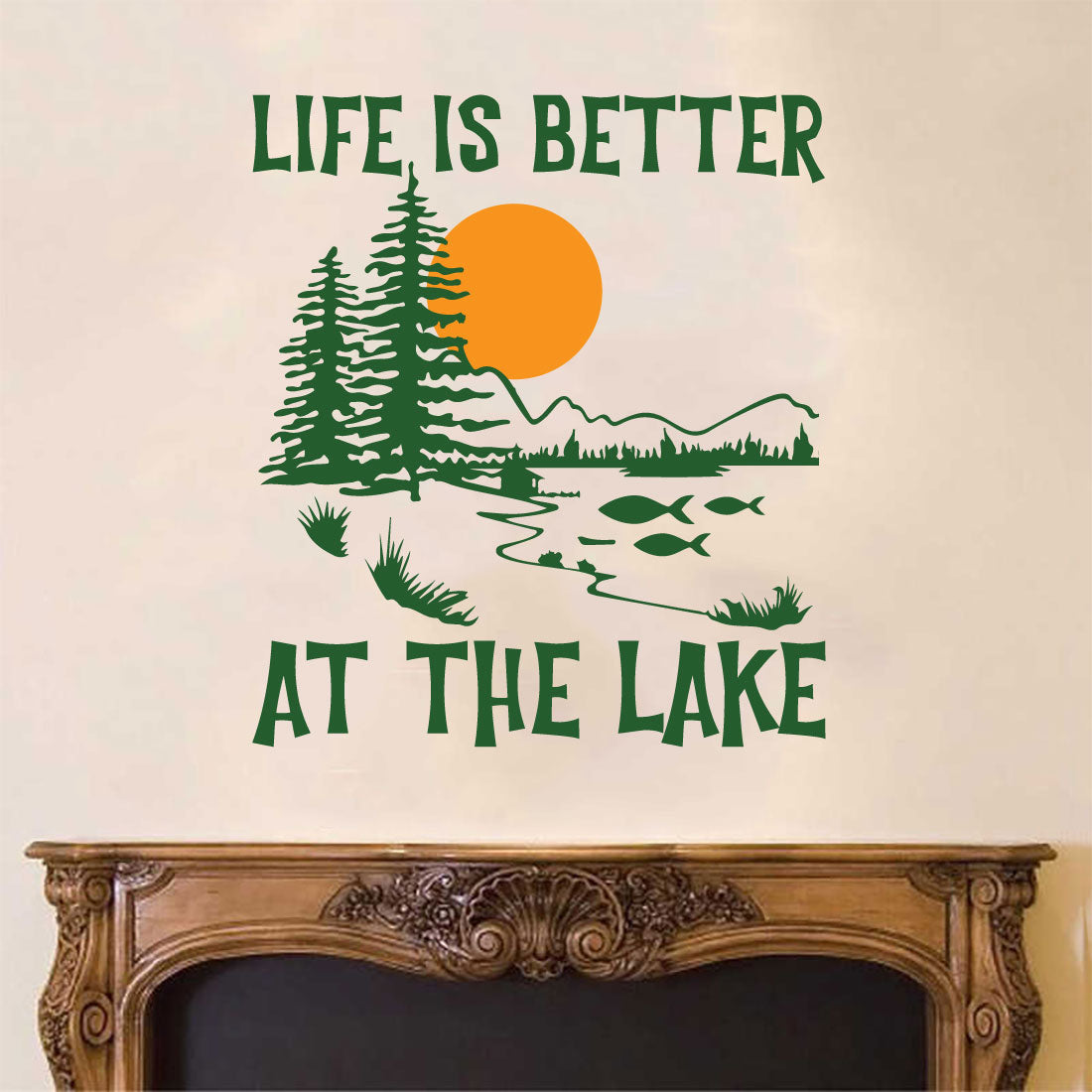 Life is Better at the Lake Vinyl Wall Decal