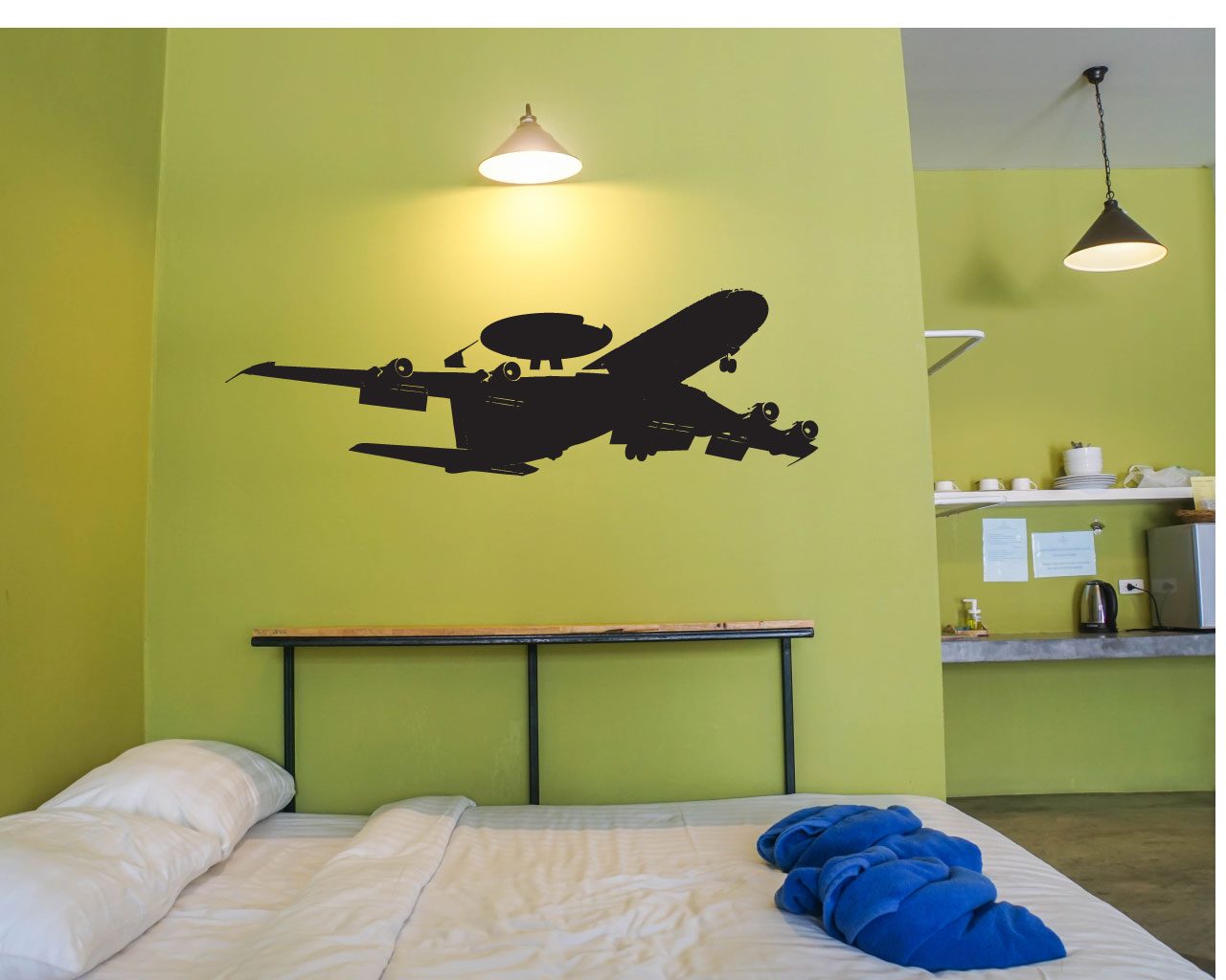 E-3 Sentry AWACS B-707 Airplane Silhouette Vinyl Wall Decal