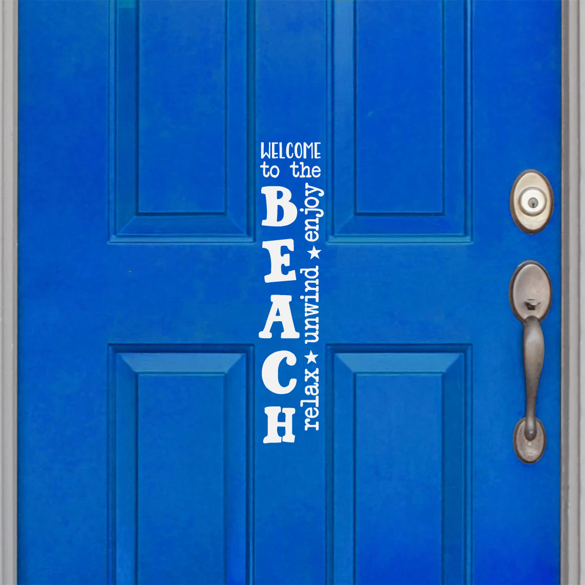 Welcome To The Beach Relax Unwind Enjoy Vinyl Home Decor Wall Decal