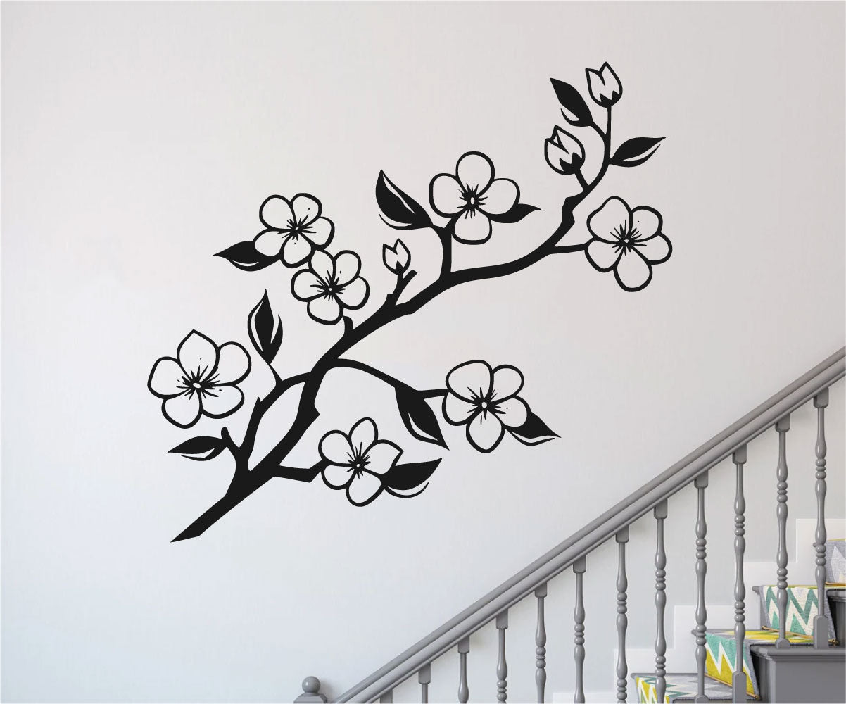 Cherry Blossom Branch Vinyl Wall Decal