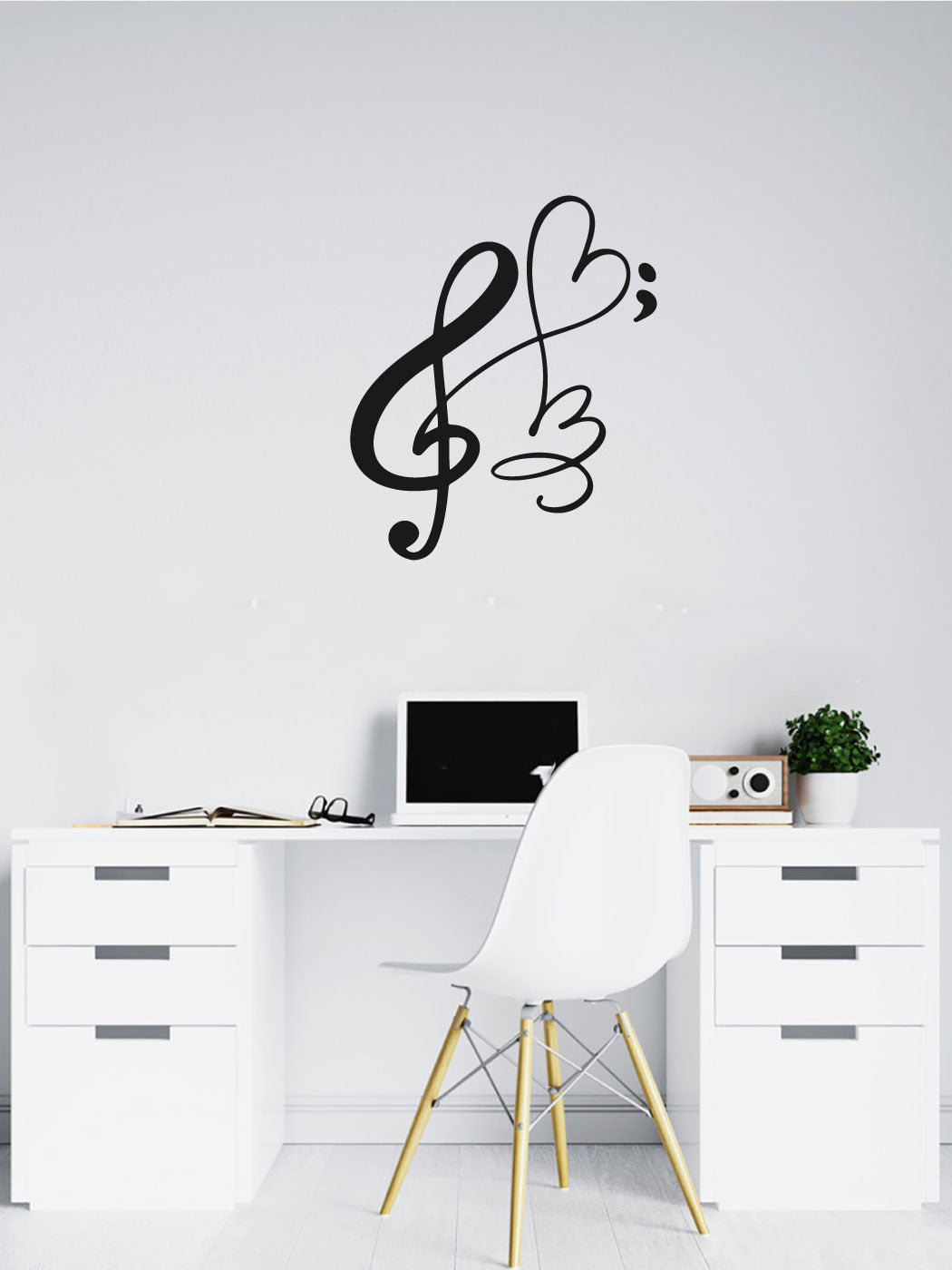Treble Clef Music Note Vinyl Wall Decal
