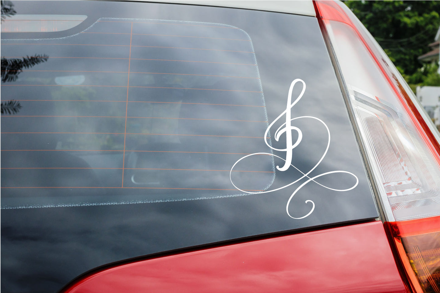 Treble Clef Swirl Music Note Vinyl Wall Decal