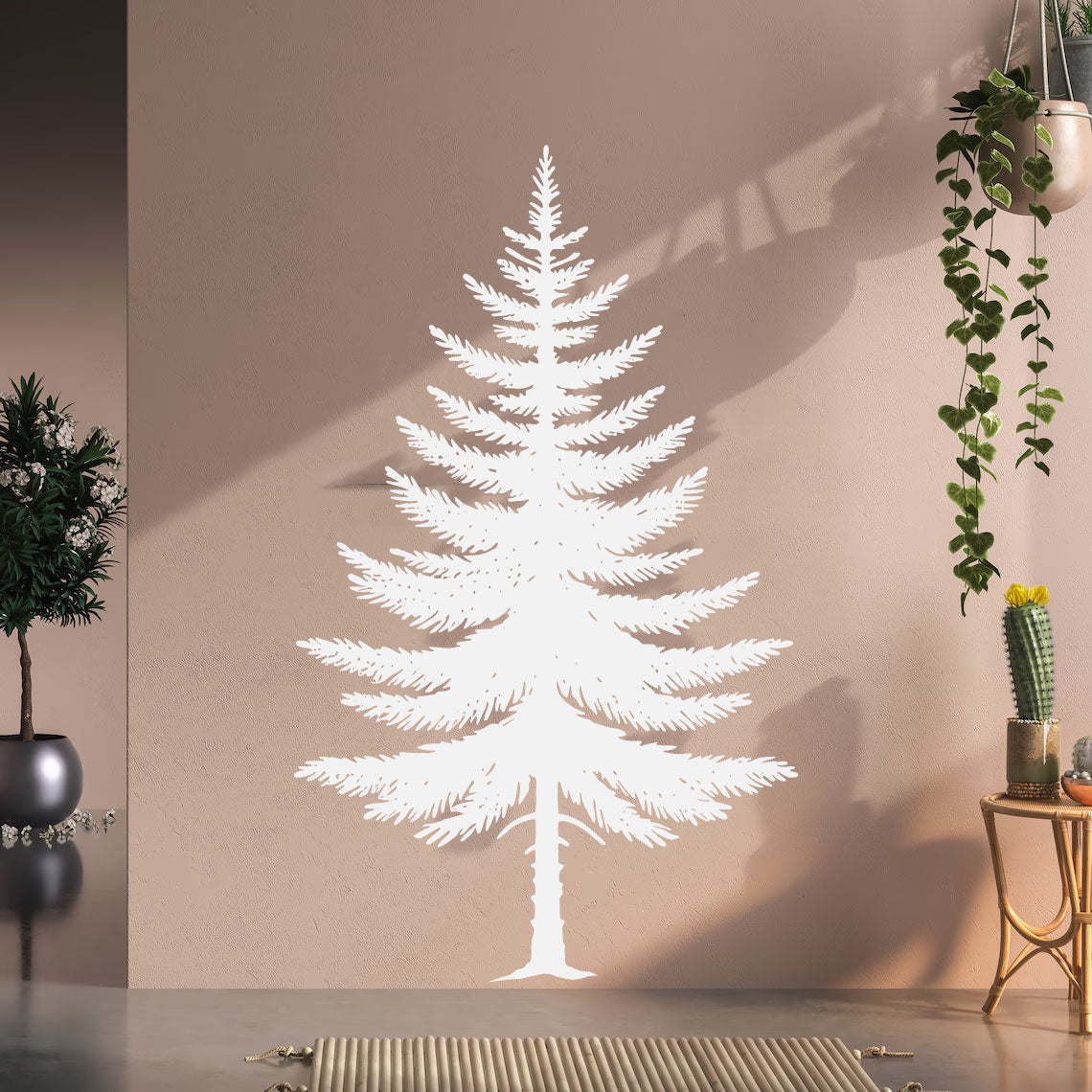 Conifer Pine Tree Silhouette Vinyl Wall Decal