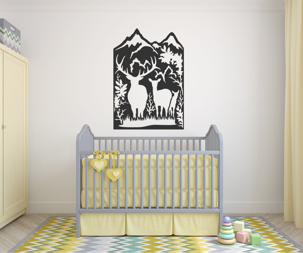Deer Silhouette Vinyl Wall Decal