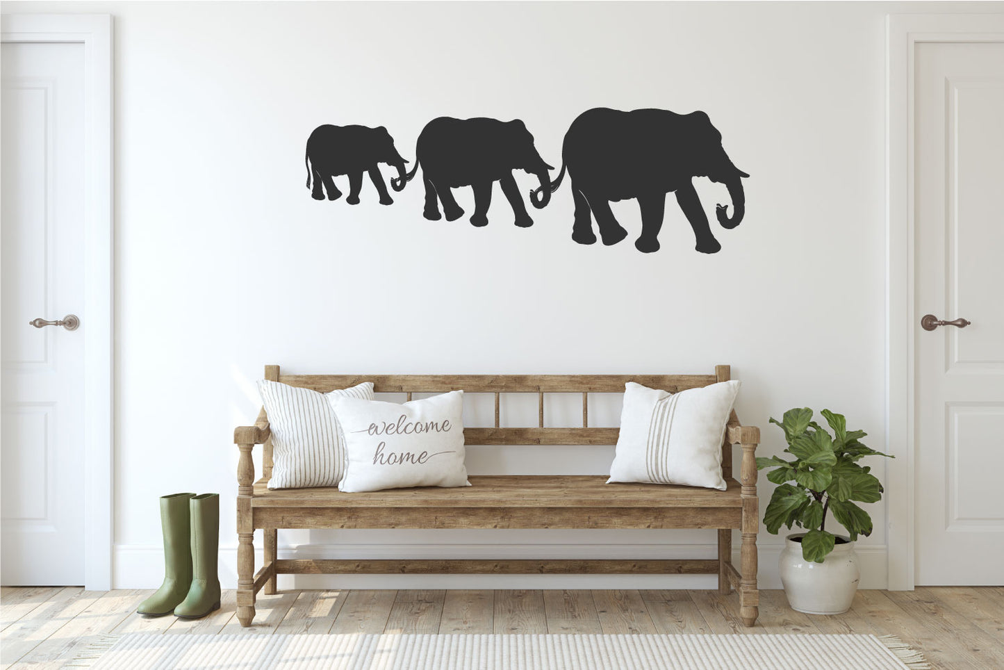 Elephants Trio Vinyl Wall Decal