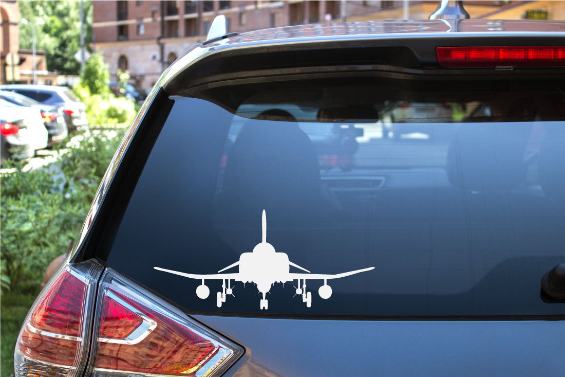 Fighter Jet Airplane Silhouette Vinyl Wall Decal