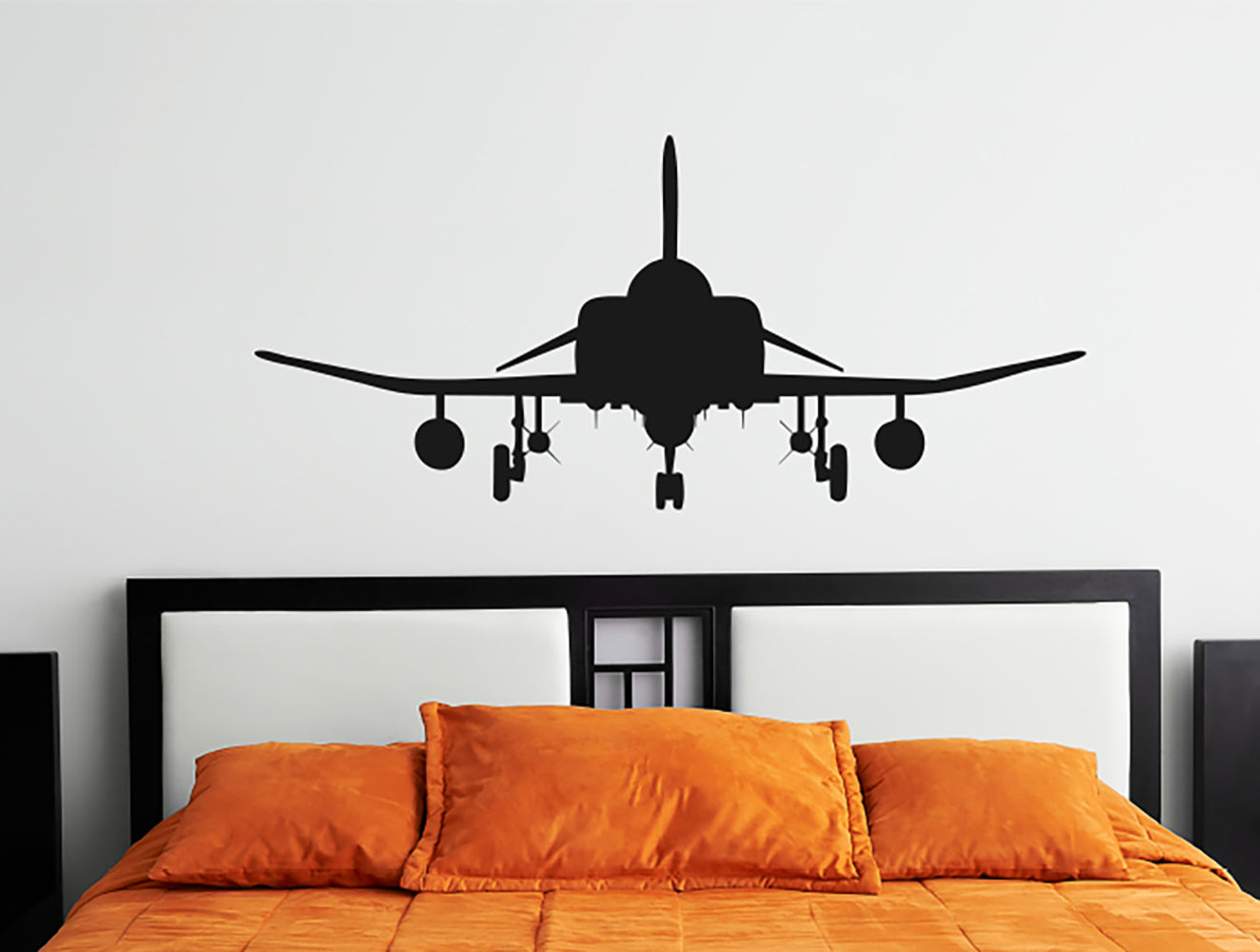 Fighter Jet Airplane Silhouette Vinyl Wall Decal