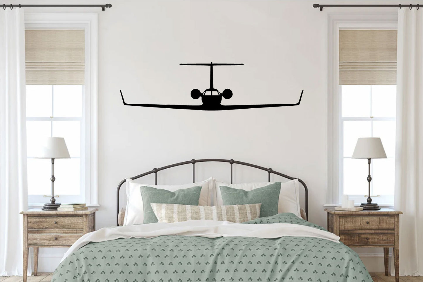 Gulf Stream Airplane Silhouette Vinyl Wall Decal