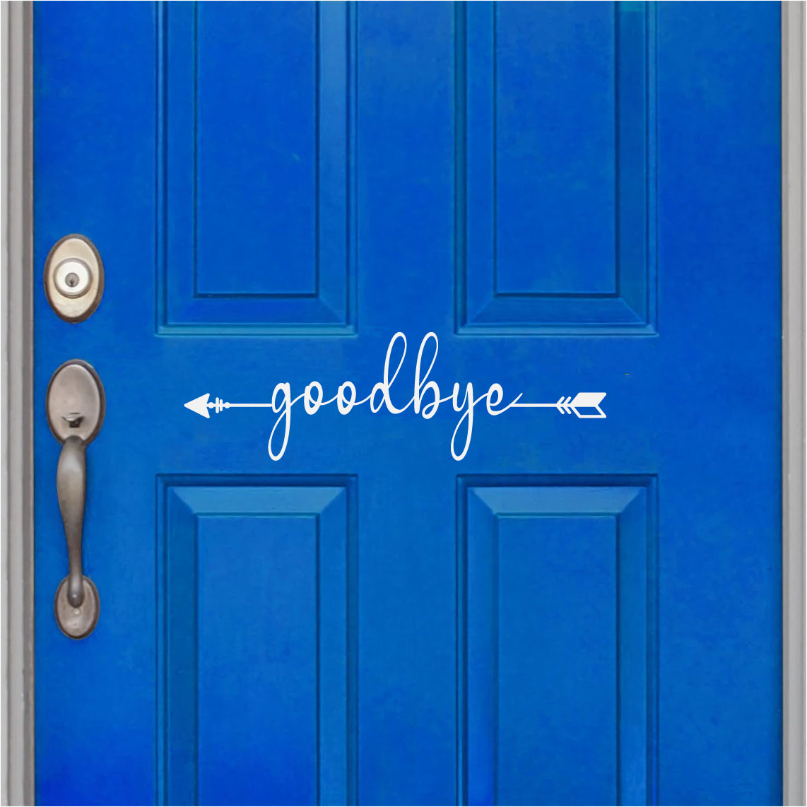 Hello Goodbye Vinyl Home Decor Wall Decal Words