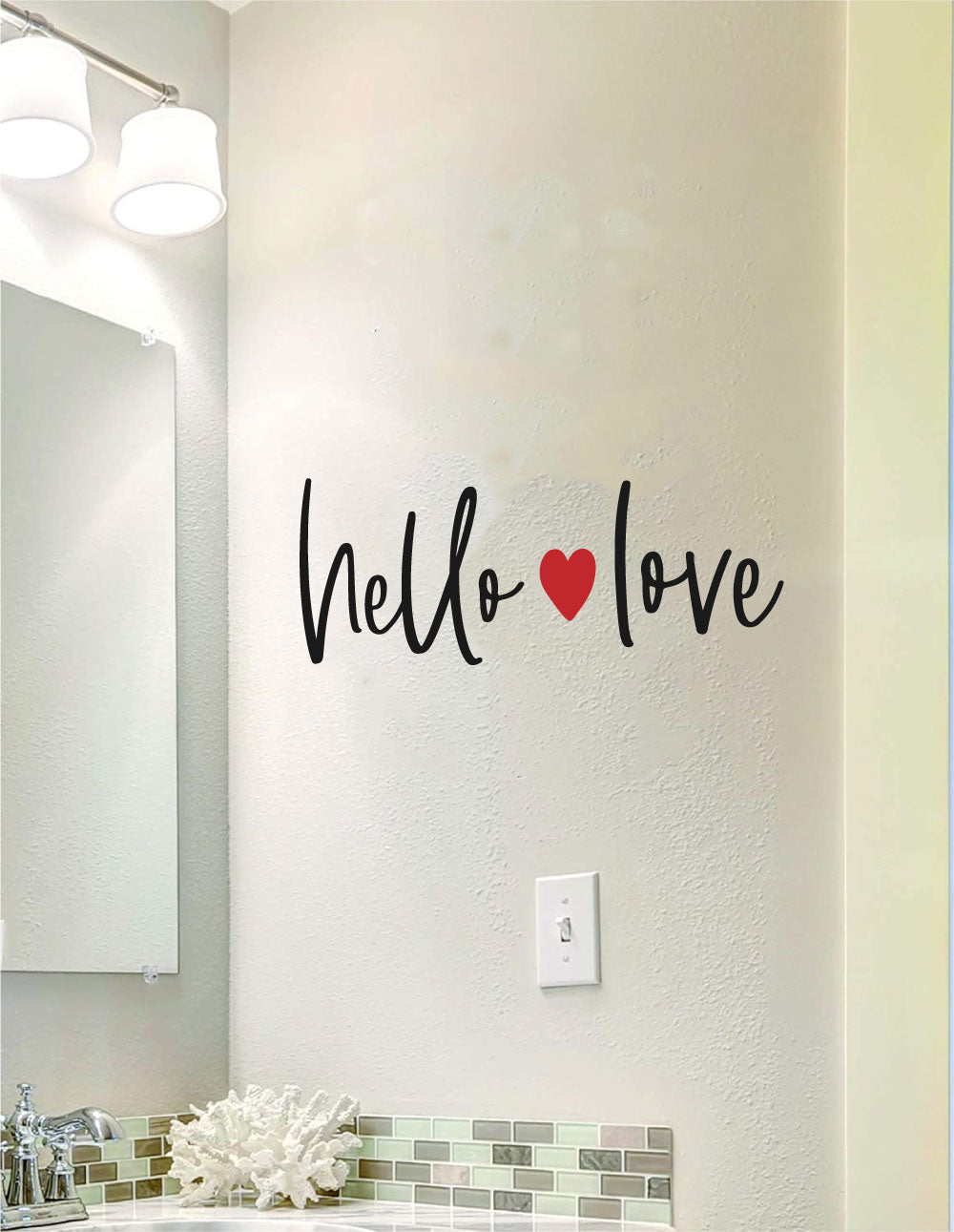Hello Love Home Decor Wall Decal Words