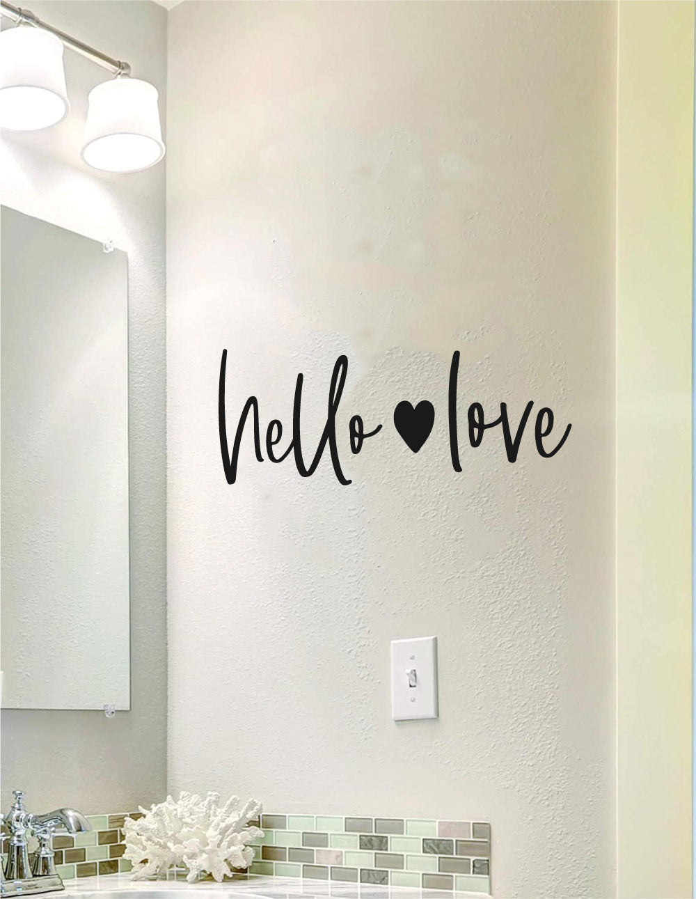 Hello Love Home Decor Wall Decal Words