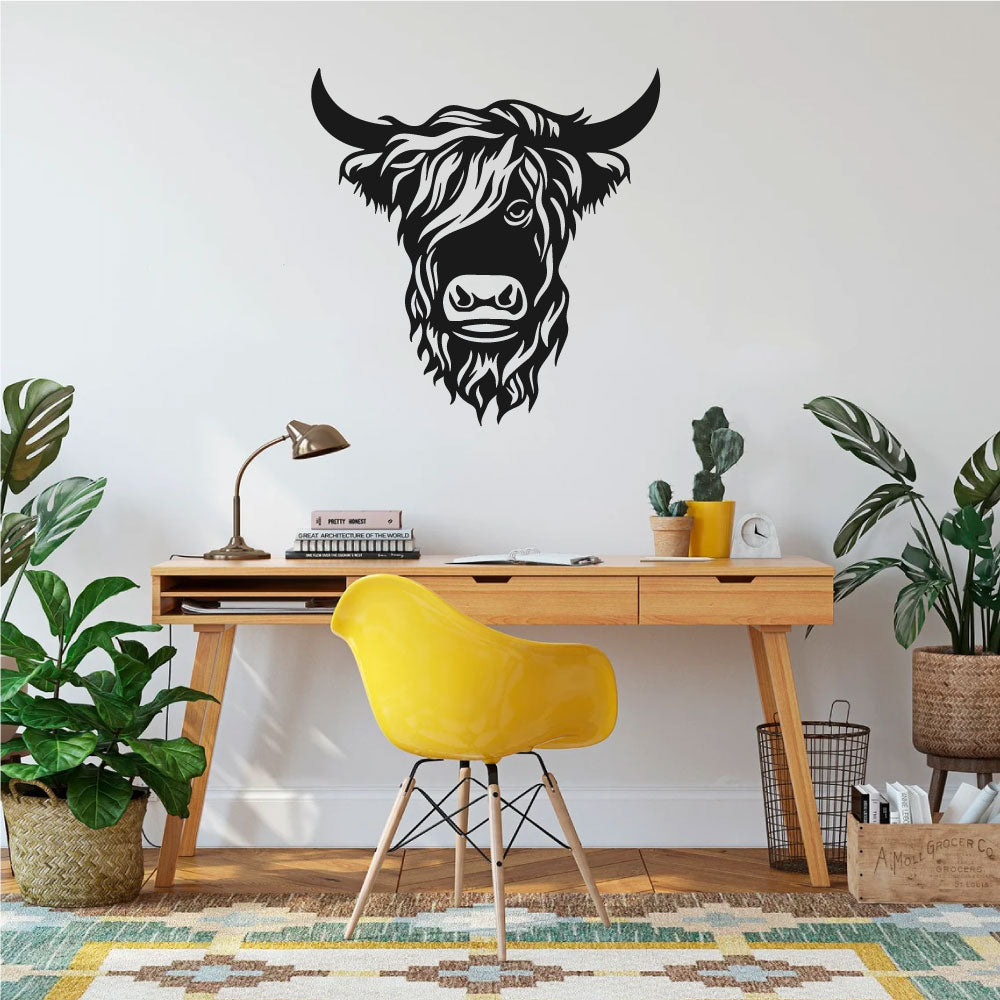 Highland Cow Vinyl Wall Decal