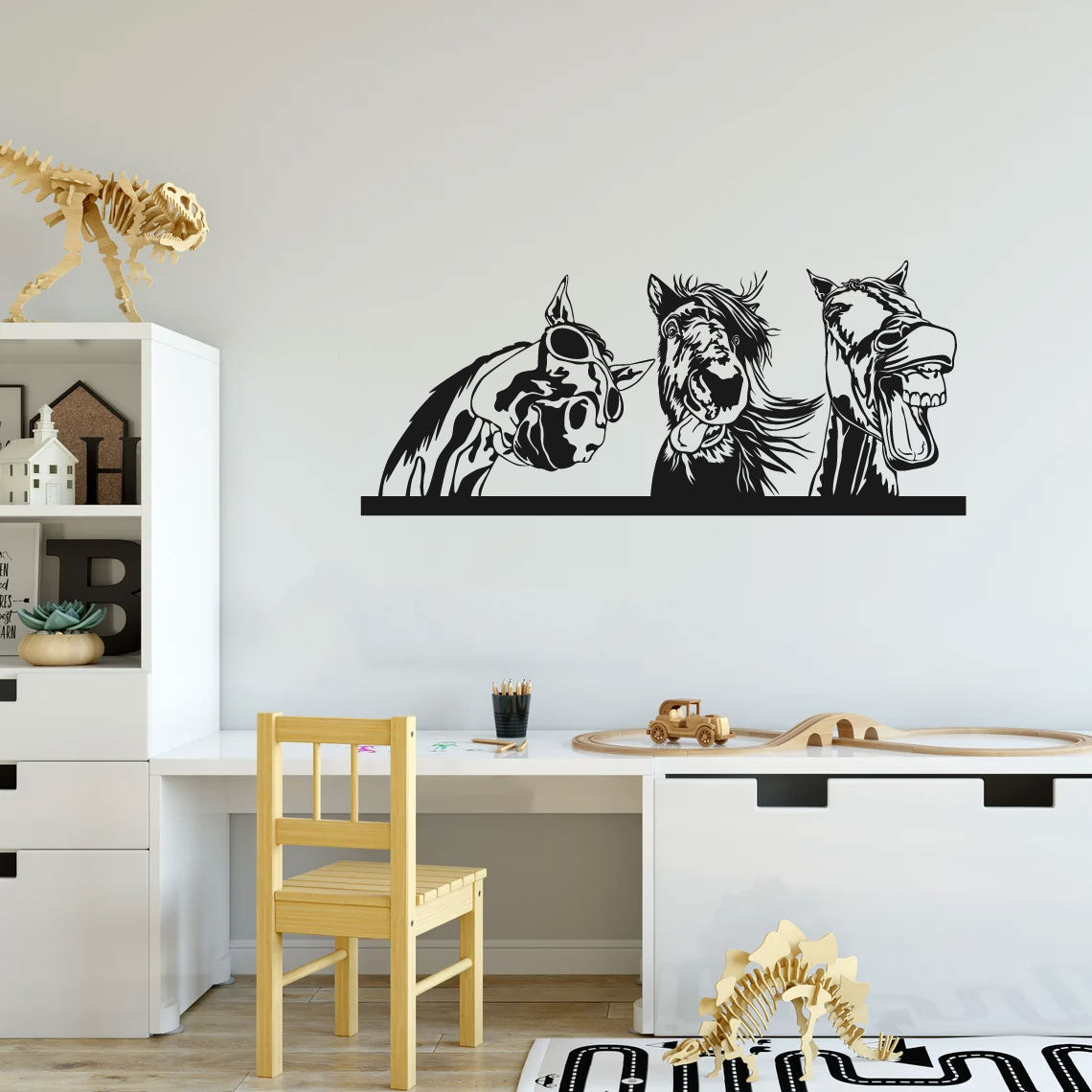 Funny Horses Vinyl Wall Decal