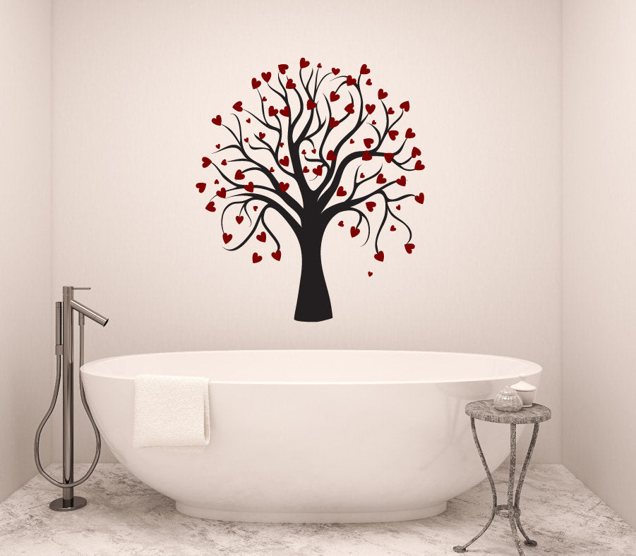 Heart Tree Vinyl Home Decor Wall Decal