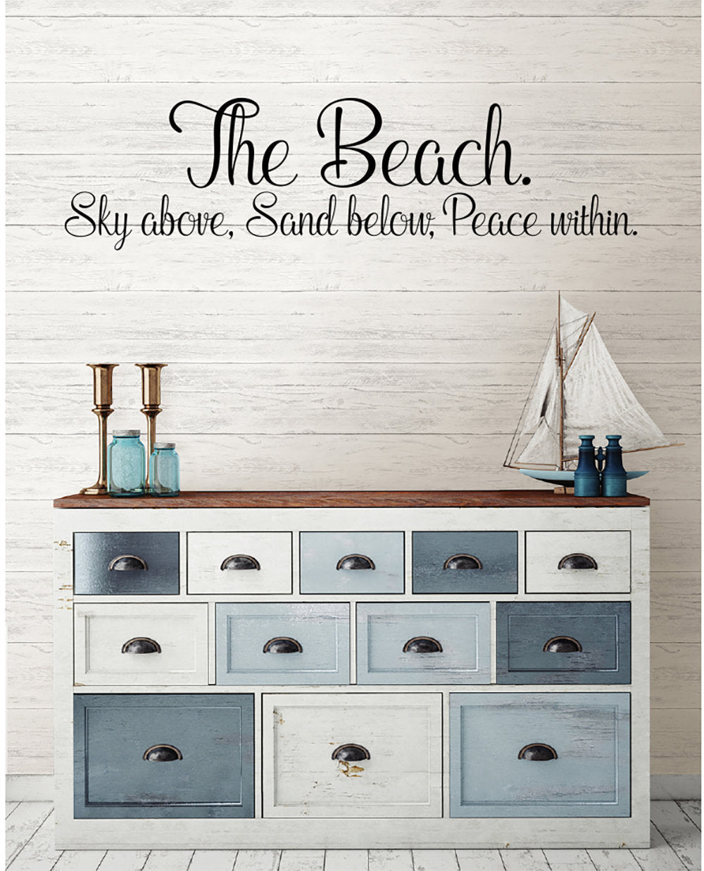 The Beach Sky Above Sand Below Peace Within Vinyl Home Decor Wall Decal Words