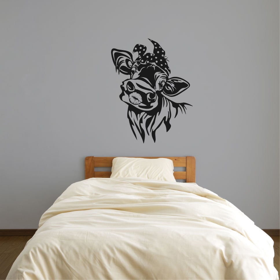 Cow Vinyl Home Decor Wall Decal