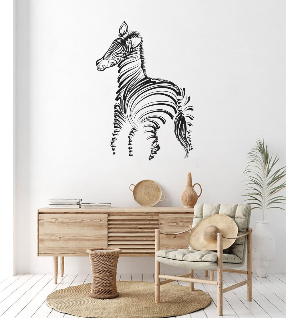 Zebra Vinyl Home Decor Wall Decal