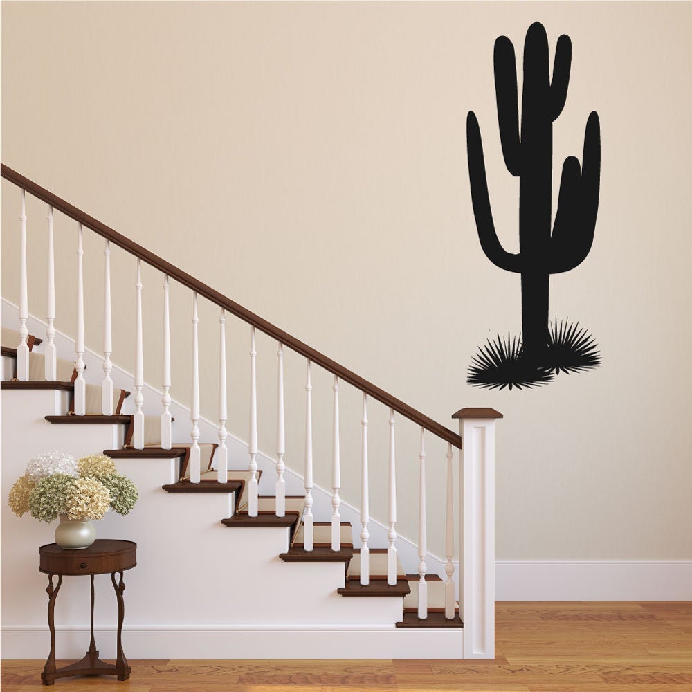Saguaro Cactus Silhouette Vinyl Home Decor Wall Decal