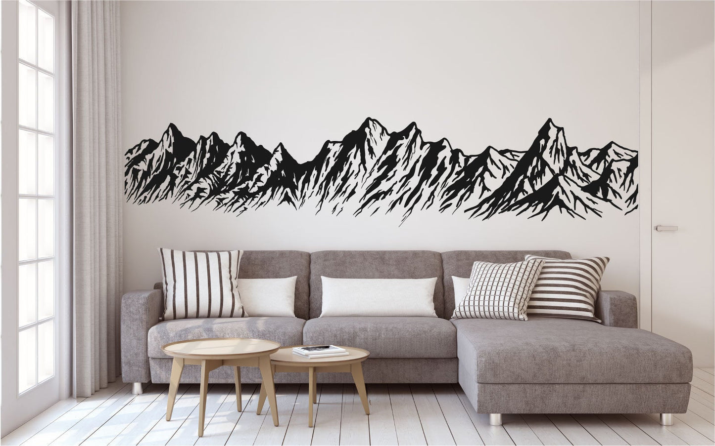 Mountain Range Silhouette Vinyl Home decor Wall Decal