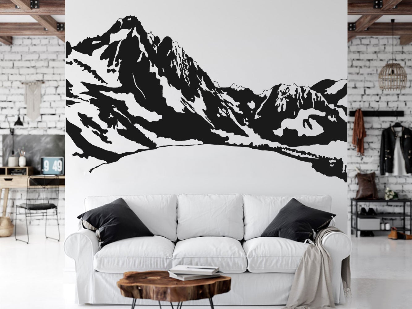 Mountain Range Vinyl Home Decor Wall Decal