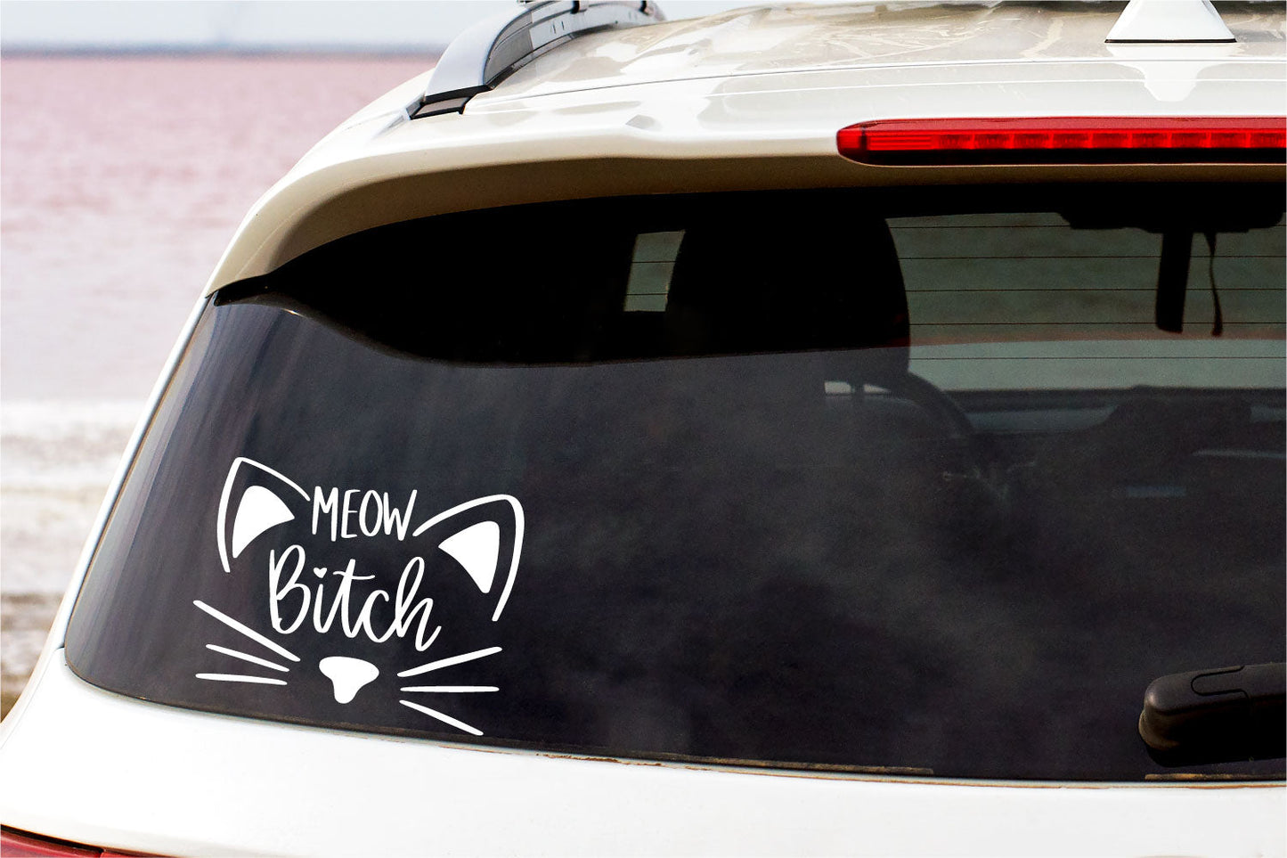 Meow Bitch Cat Vinyl Car Wall Decal Words