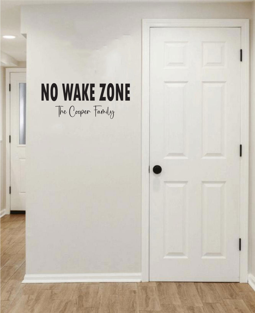 No Wake Zone with Custom Lake Name Vinyl Wall Decal
