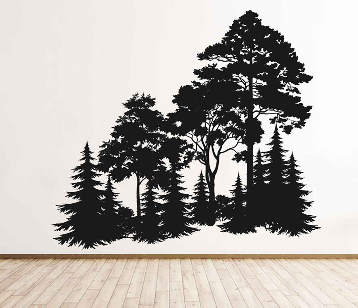 Pine Trees Forest Vinyl Wall Decal
