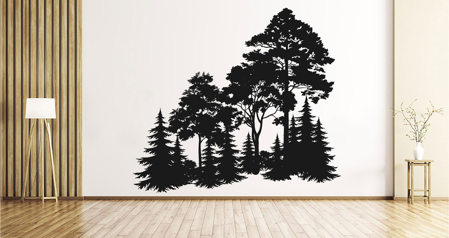 Pine Trees Forest Vinyl Wall Decal