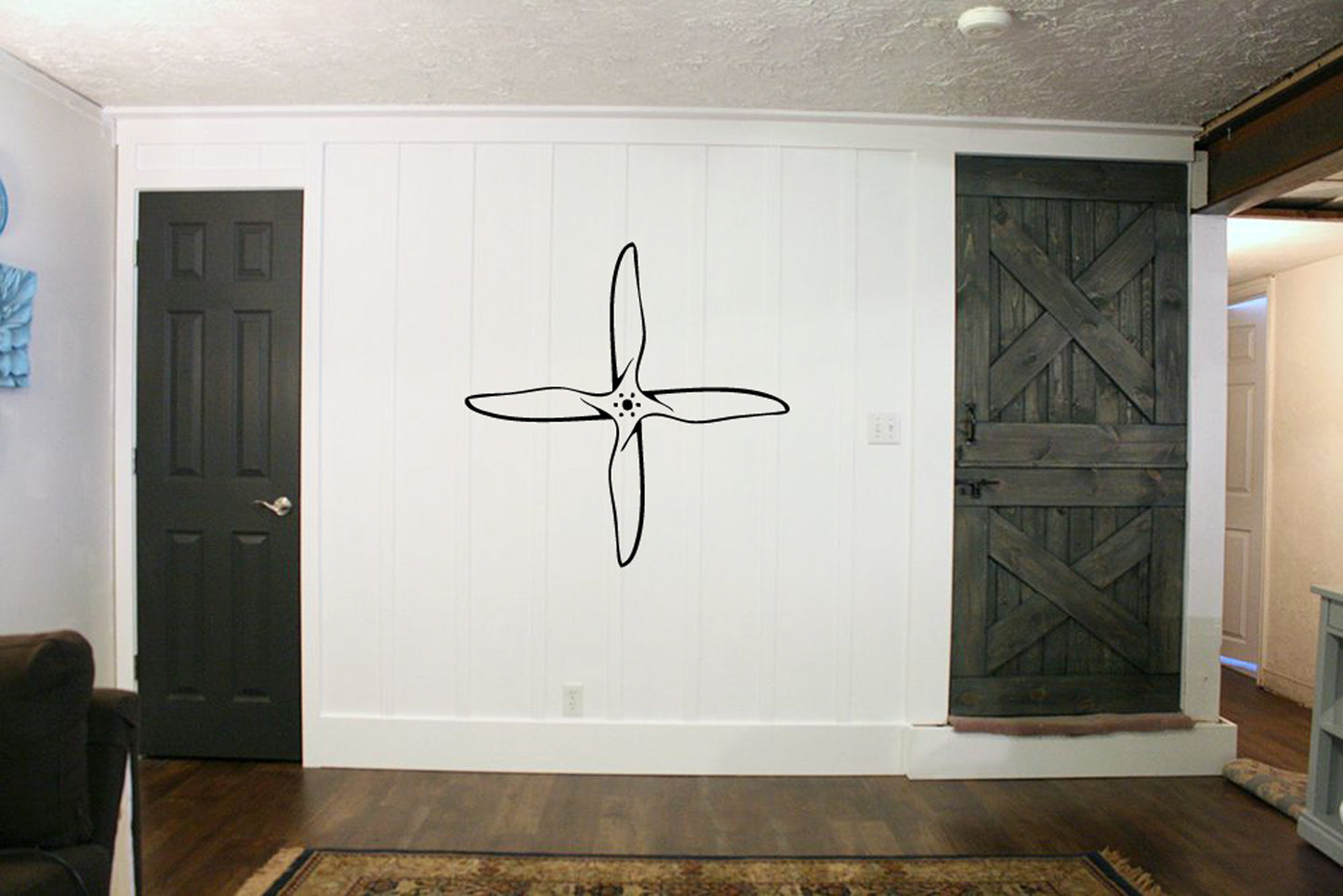 Airplane Propeller Silhouette Vinyl Wall Decal