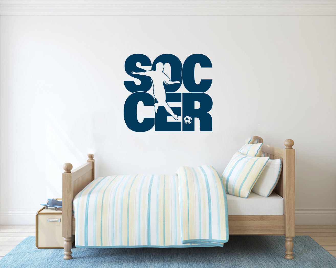 Soccer Word Art Vinyl Home Decor Wall Decal