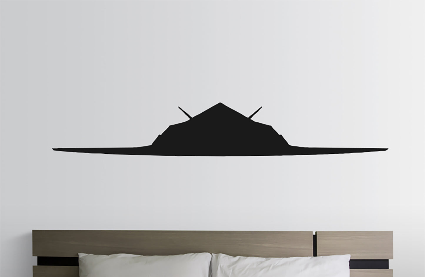 Stealth Military Airplane Silhouette Vinyl Wall Decal