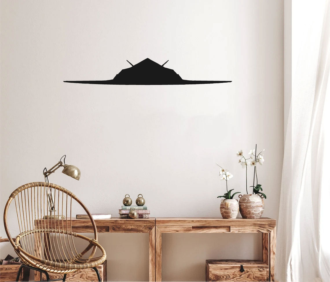 Stealth Military Airplane Silhouette Vinyl Wall Decal