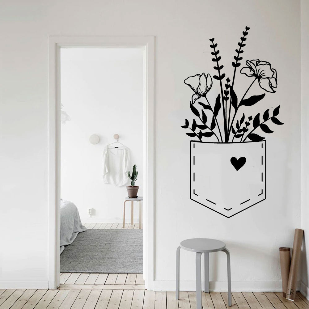 Wildflowers in a Pocket Vinyl Wall Decal