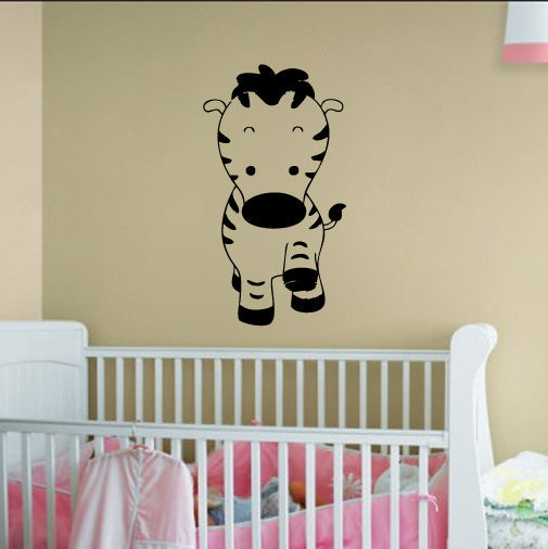 Zebra Baby Silhouette Vinyl Home Decor Wall Decal