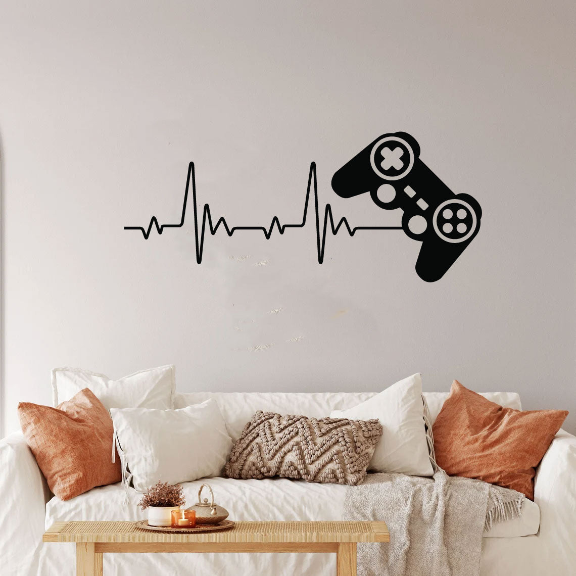 Game Controller Heartbeat Vinyl Wall Decal