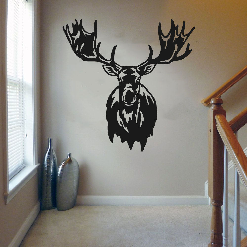 Moose Silhouette Vinyl Wall Decal