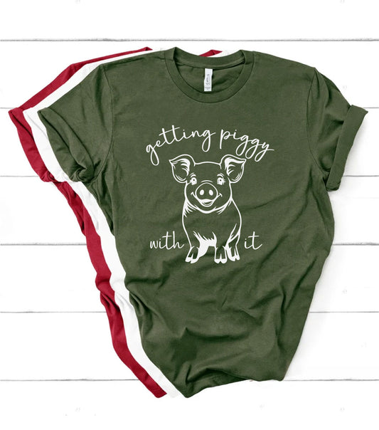 Getting Piggy With It Crew Neck T-Shirt