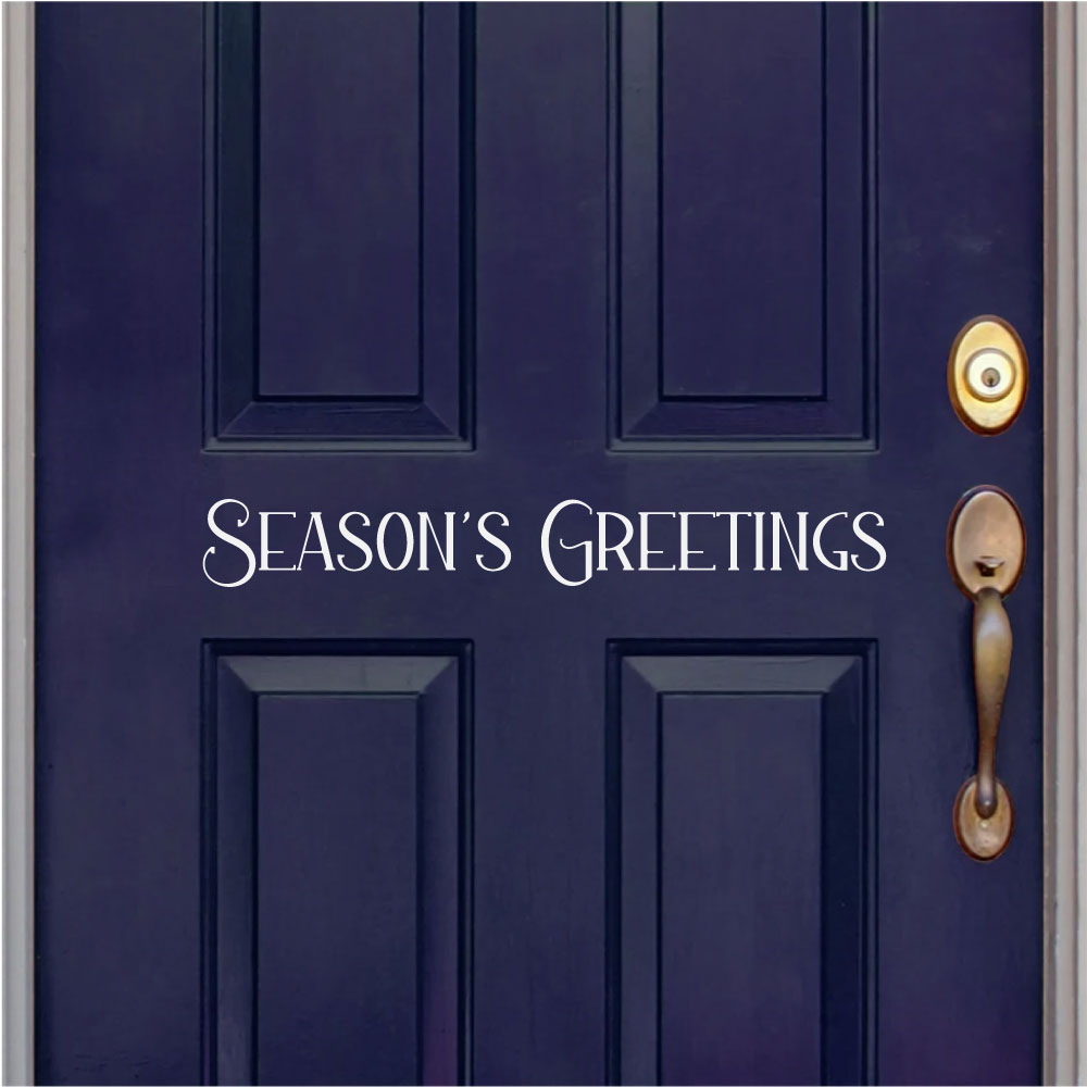 Season's Greetings Christmas Vinyl Home Decor Wall Decal 