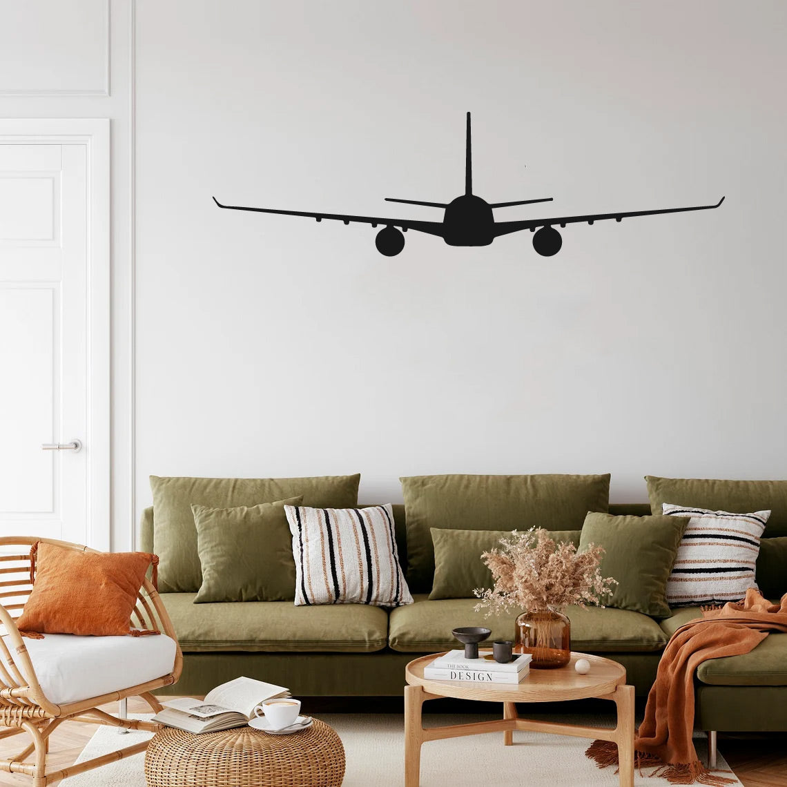 A-330 Airplane Silhouette Vinyl Wall Decal