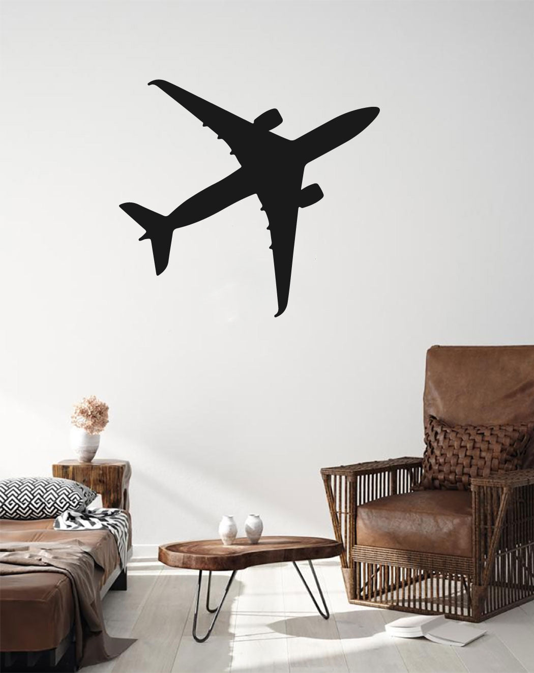 A-350 Flyover Airplane Silhouette Vinyl Wall Decal