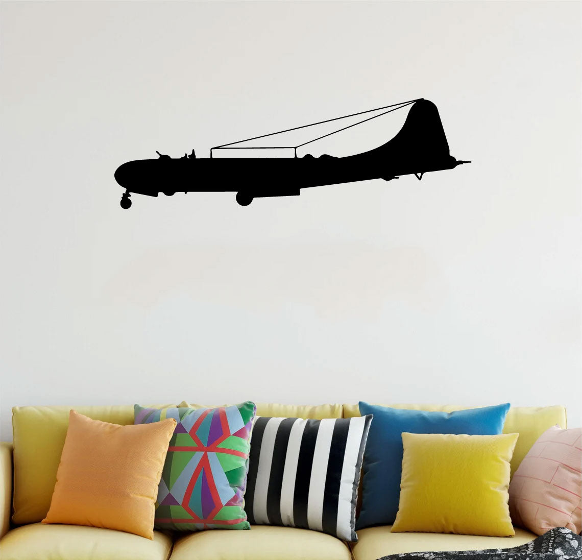 B-17 Flying Fortress Airplane Silhouette Vinyl Wall Decal