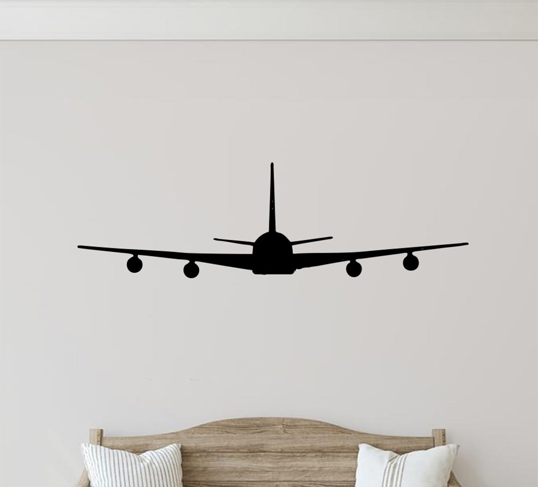 B-707 Airplane Silhouette Vinyl Wall Decal