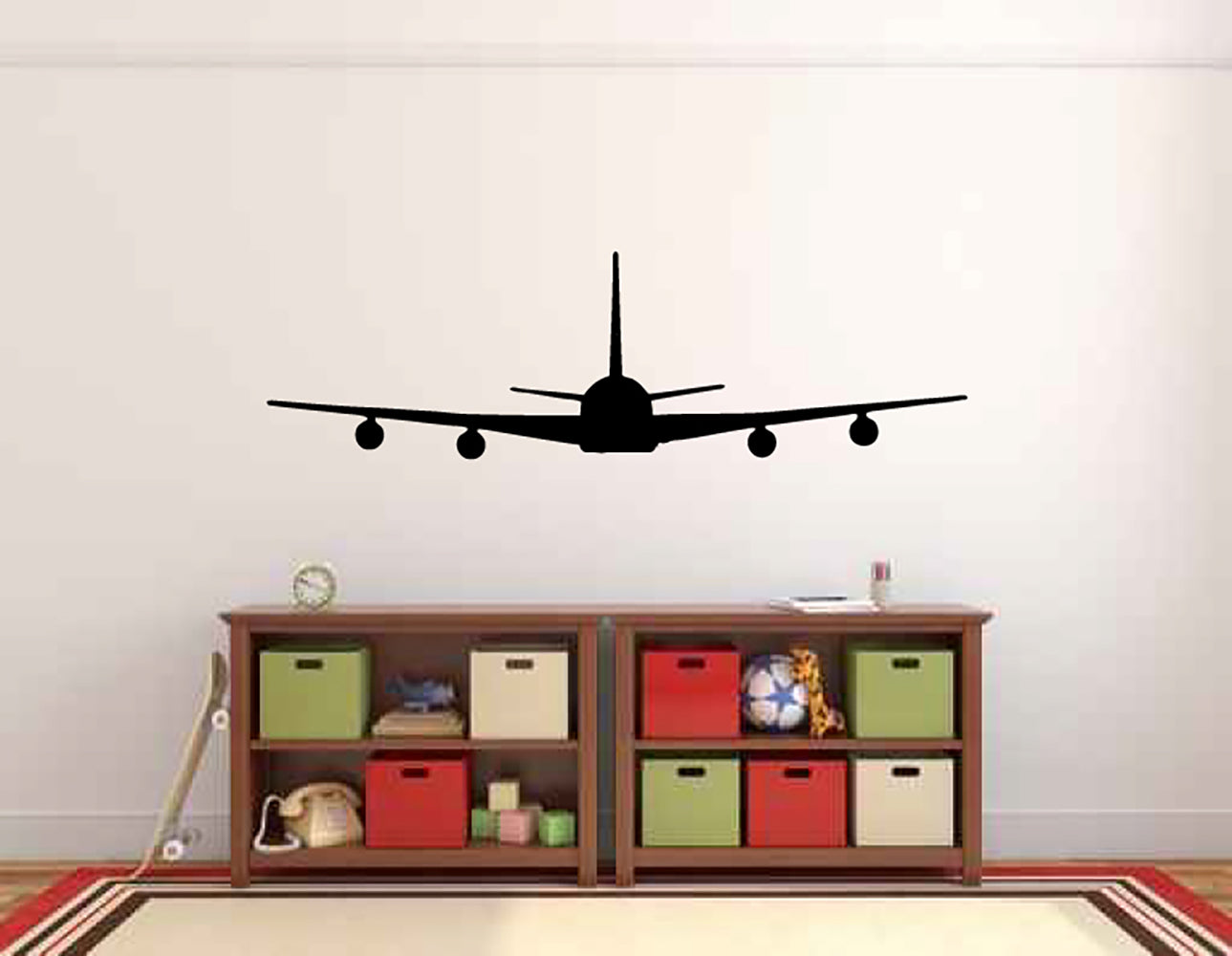B-707 Airplane Silhouette Vinyl Wall Decal