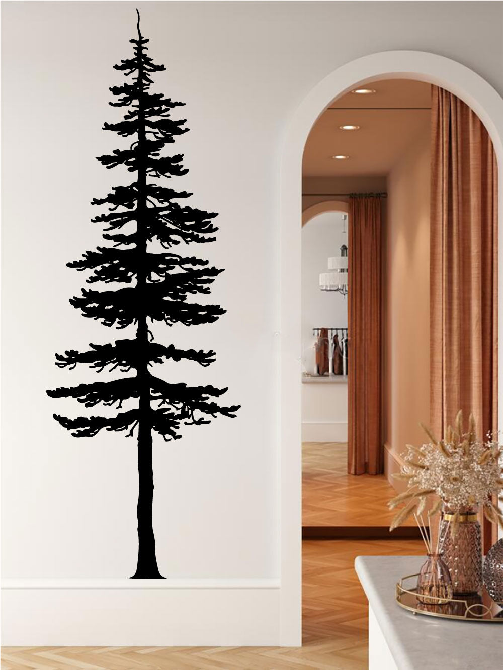 Douglas Fir Pine Tree Silhouette Vinyl Wall Decal