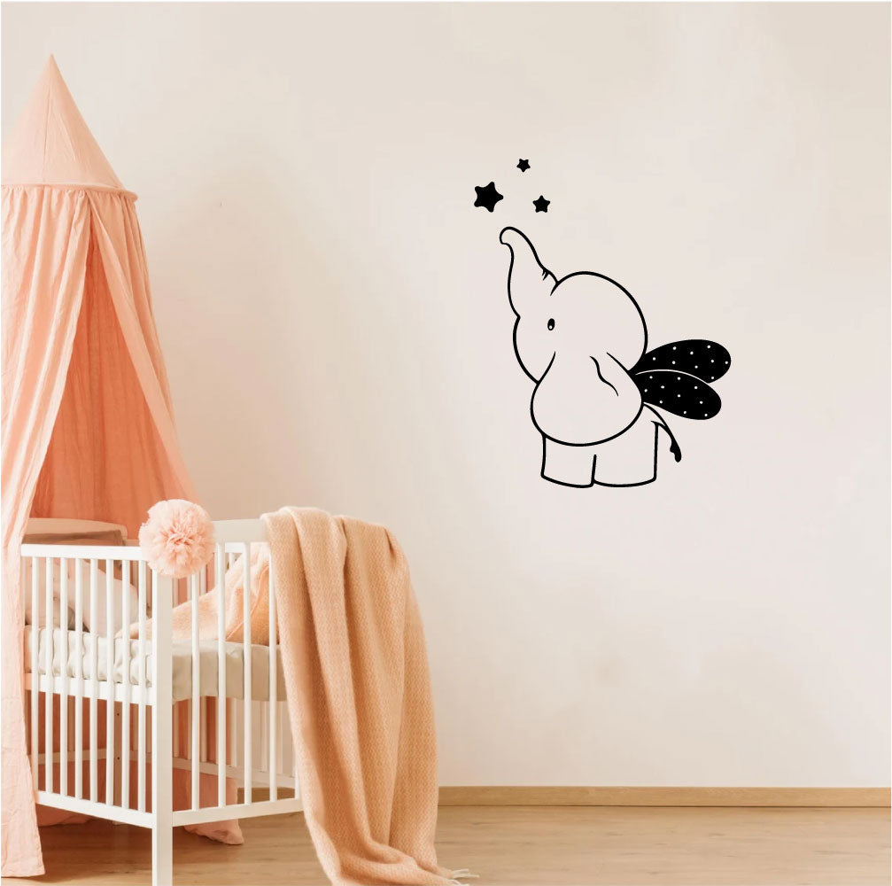 Elephant Baby Vinyl Wall Decal